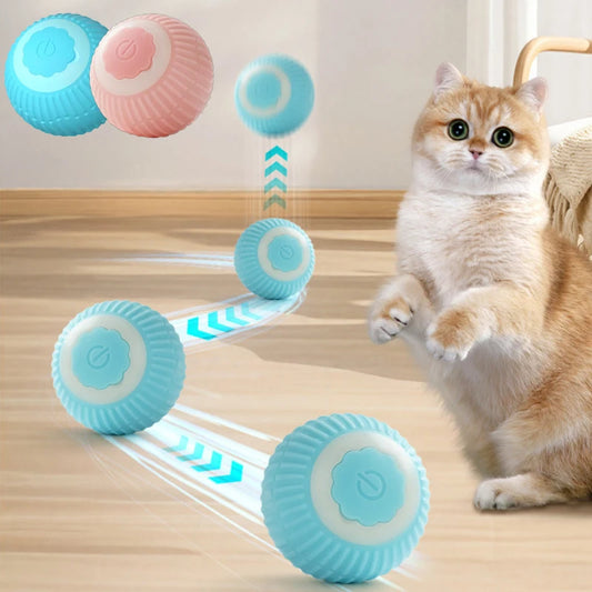 Magic Roller Ball smart interactive pet toy rolling on floor